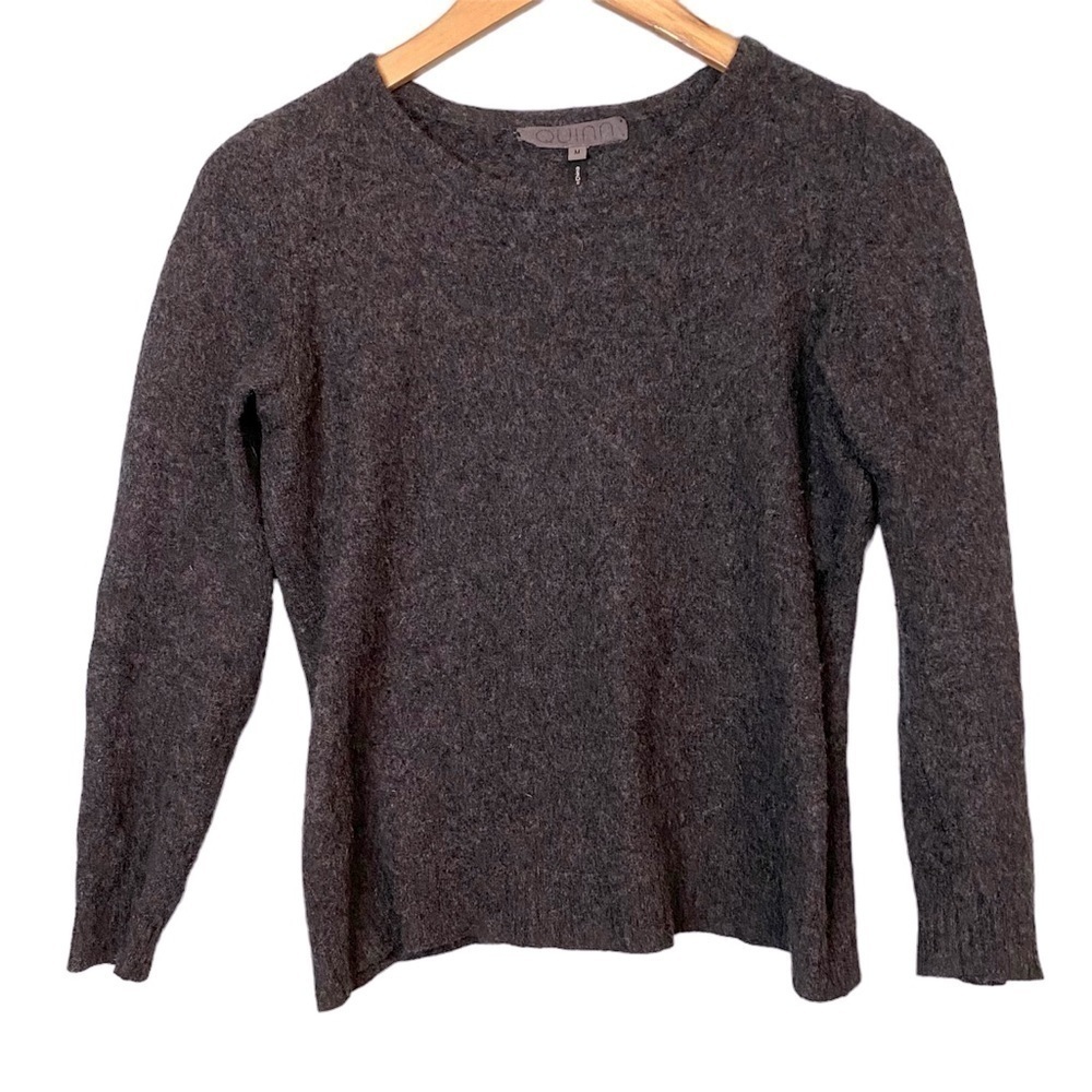 Quinn 100% Cashmere Charcoal Gray Sweater Women's Size M